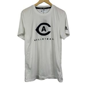 Adidas UC Davis Aggies White Volleyball Clima Tech Tee Size M NWT